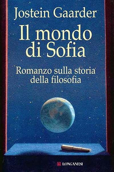 Il mondo di Sofia - copertina libro con immagine della terra nel cosmo